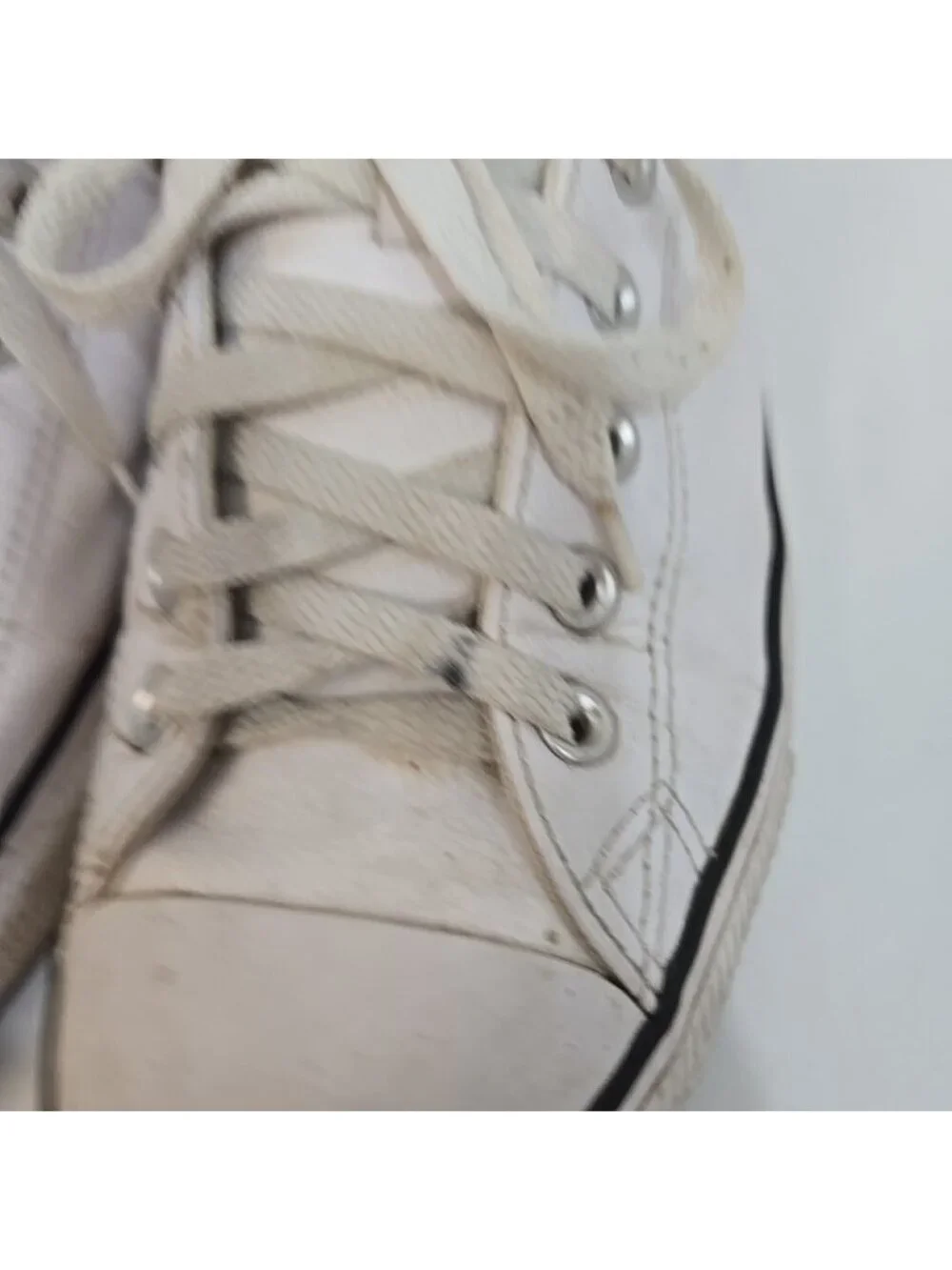 Converse All-Star Unisex White Ox Leather Low-Top Sneakers Size M 12 W 14 - Picture 7 of 16